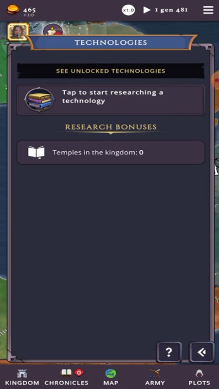 Discover more buildings and technological fields in Clovis Medieval Grand Strategy MOD APK
