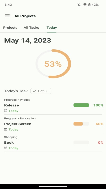 Track your daily to-do list in Progress MOD APK
