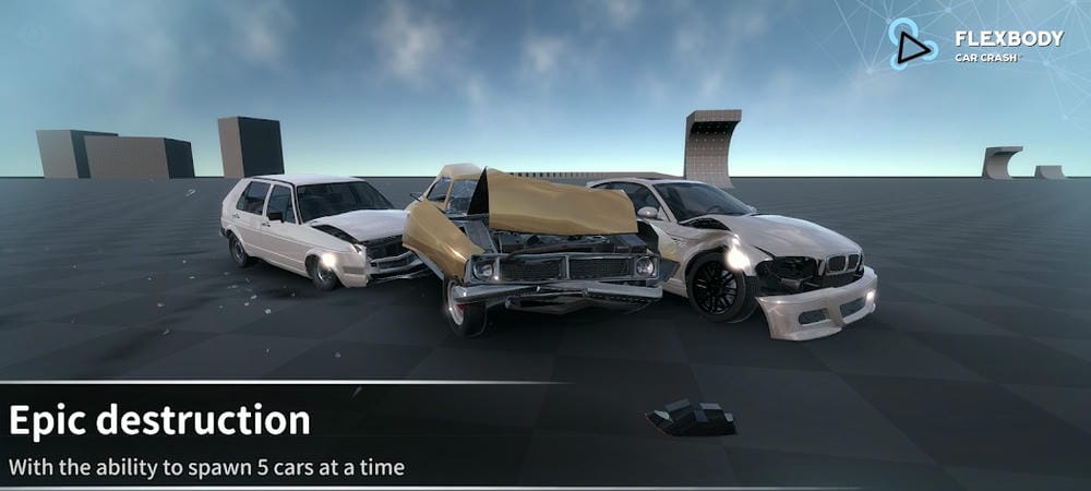Customize your car to your liking in Flexbody Car Crash MOD APK