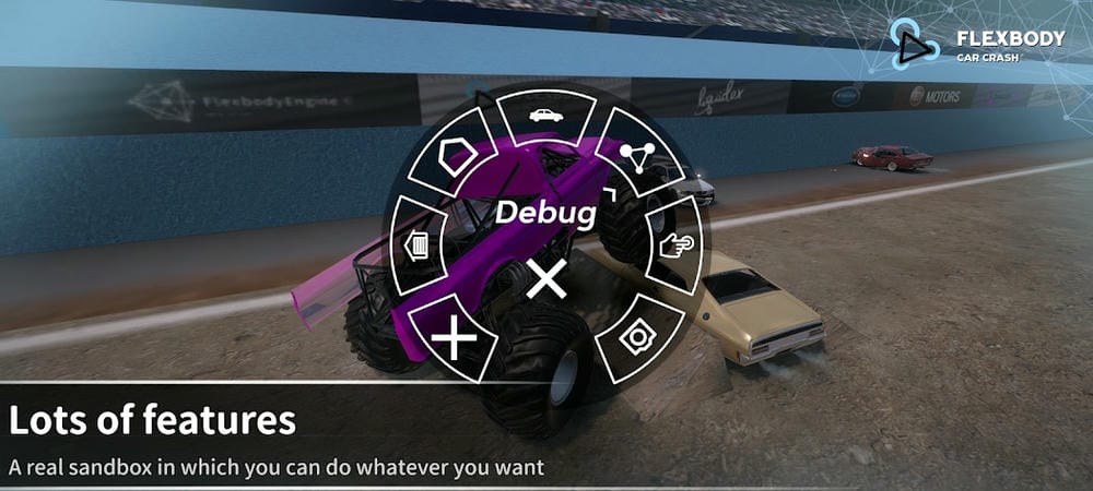 Flexbody Car Crash MOD APK integrates many convenient features.