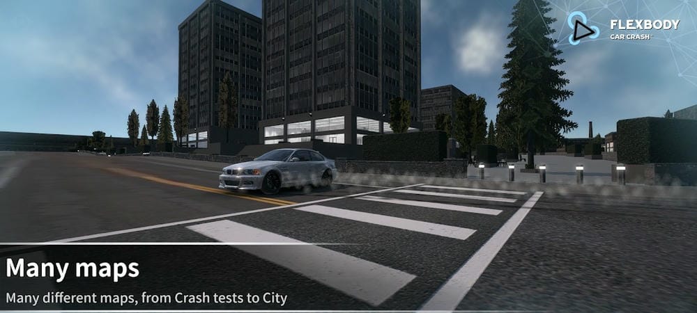 Each map is a new playground in Flexbody Car Crash MOD APK