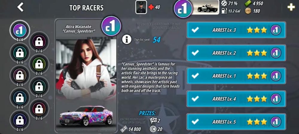 You can play as famous racers in the city in OWRC Police MOD APK