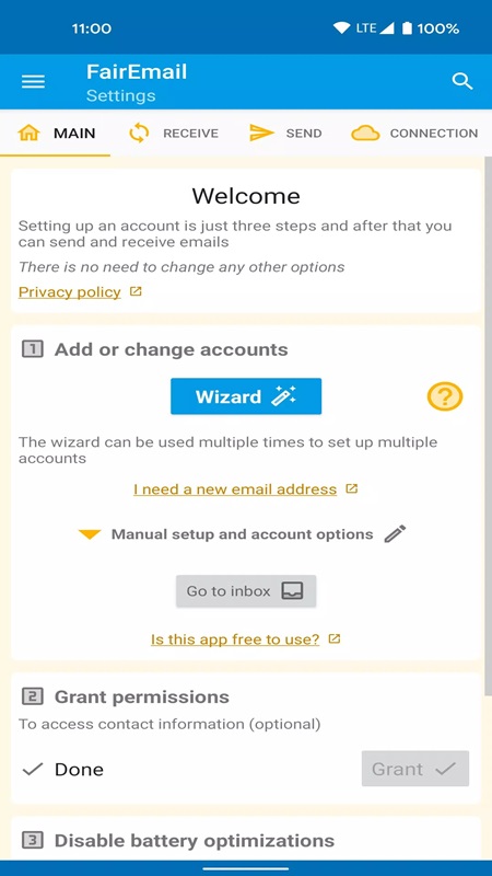 Easily create email accounts to use in FairEmail MOD APK