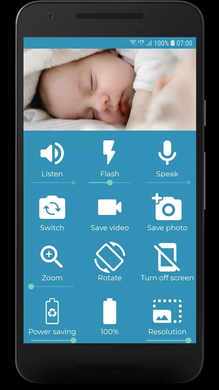 Easily talk to, record videos of, and take photos of your baby in BabyCam MOD APK