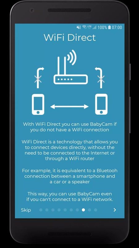 Connect monitoring devices via Wifi Direct in BabyCam MOD APK