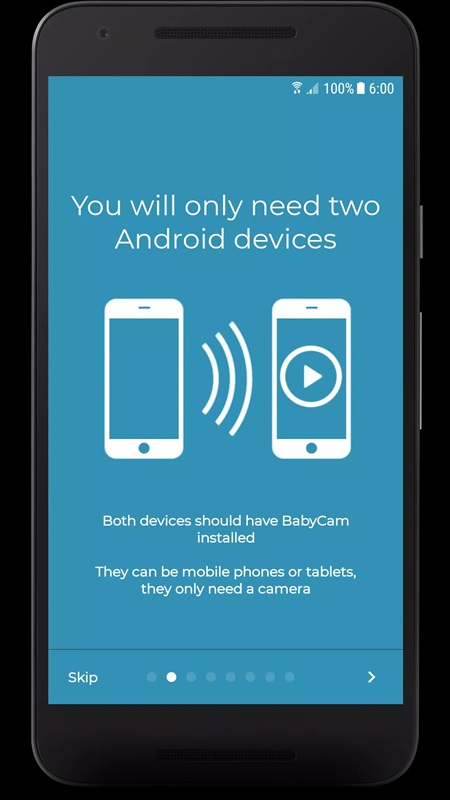 Connect two Android devices to monitor your baby's activity in BabyCam MOD APK