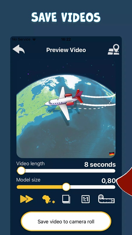 Customize the video before using it in TravelBoast MOD APK