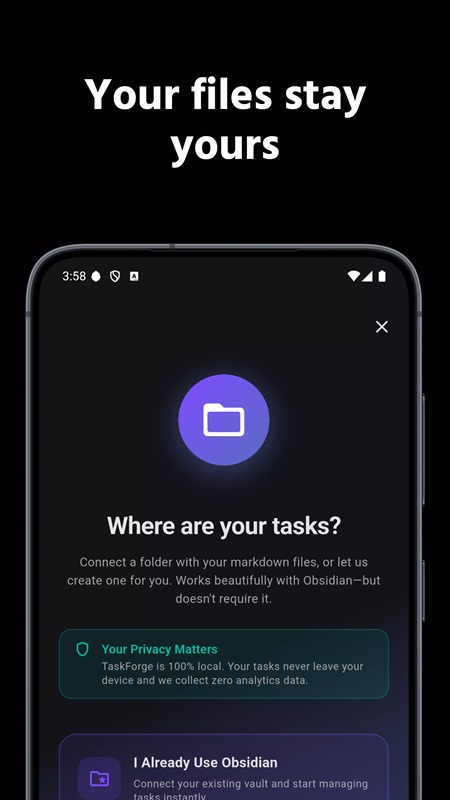 Choose the location to save folders in TaskForge MOD APK