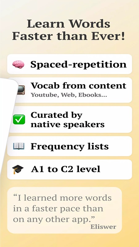 Learn vocabulary quickly with many levels in Vocabuo MOD APK