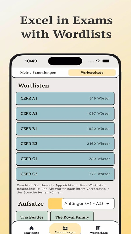 Learn and practice vocabulary lists in MOD APK Vocabuo