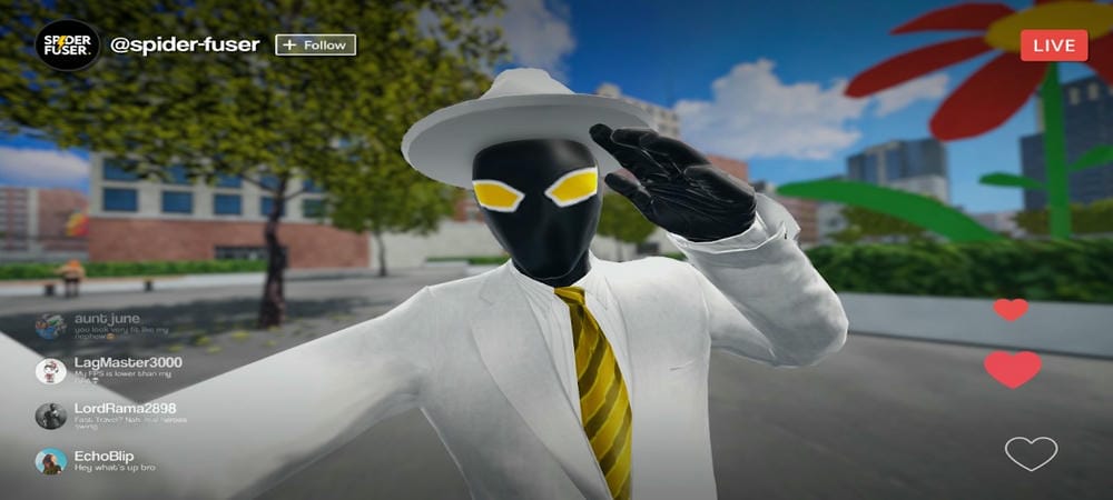 Have conversations with your audience by going live in Spider Fuser MOD APK
