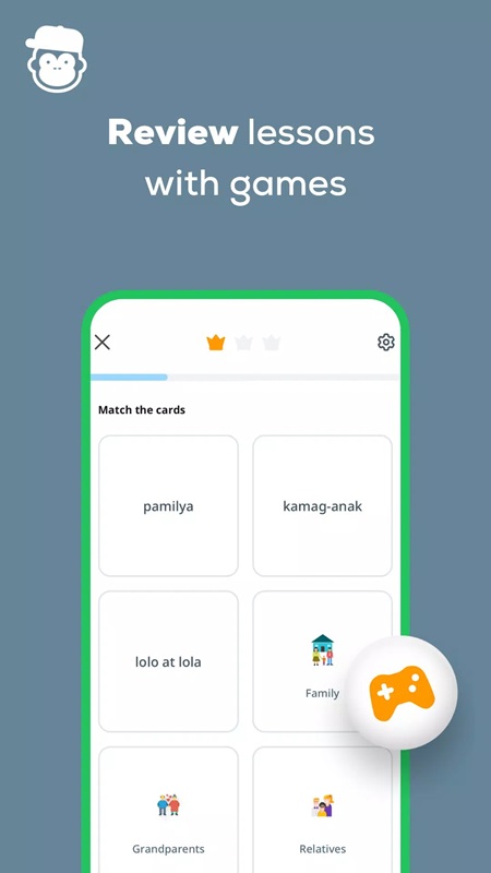 Improve your foreign language learning skills through games in Ling MOD APK