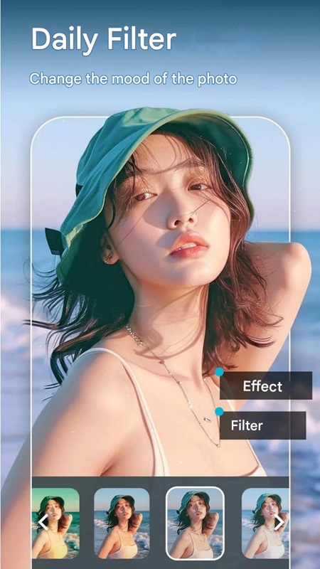 A variety of beautiful color filters for photos in AIFoto MOD APK