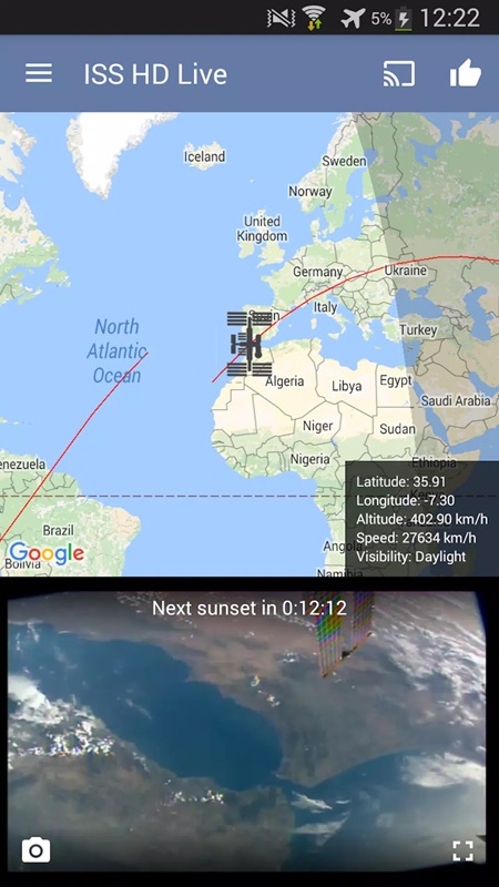 Get all the important information and data in ISS Live Now MOD APK