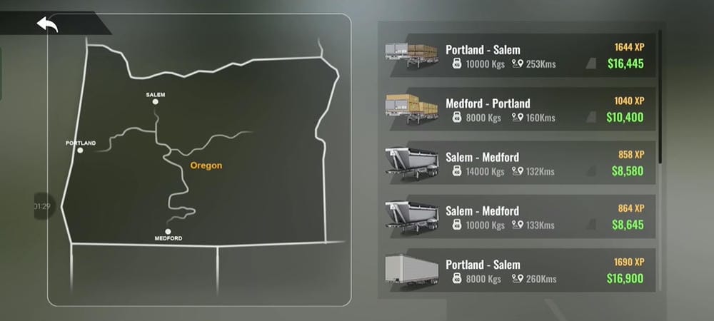 Complete different orders in Truck Simulator Big Rigs
