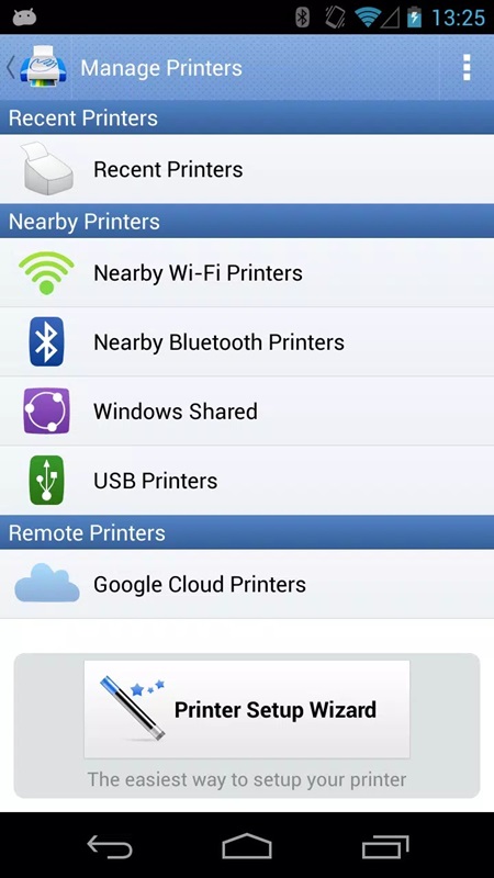 A variety of printers for you to choose from to print suitable documents in PrintHand MOD APK
