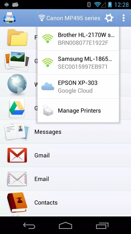 Choose the right Wifi printer for your documents in PrintHand MOD APK