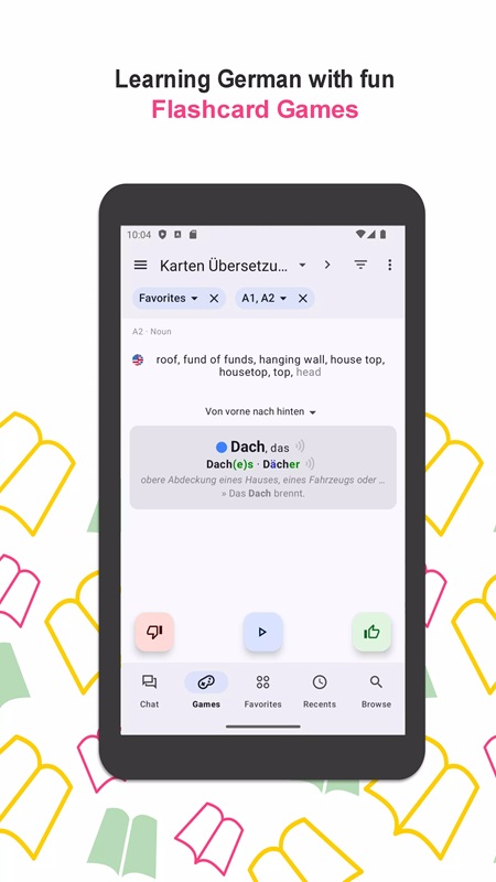 Learn German easier through Flashcard games in German Dictionary MOD APK