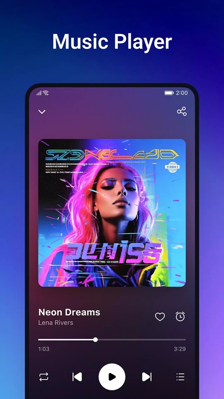 Enjoy your favorite music even offline in OnePlayer MOD APK