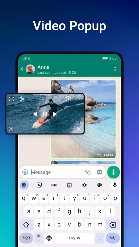 Watch videos while using many other applications in OnePlayer MOD APK