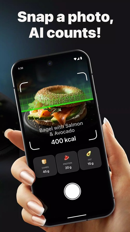 Easily track and grasp the nutritional indicators of dishes in Calz MOD APK