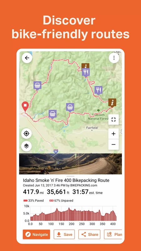 Discover new bike routes in Ride with GPS MOD APK