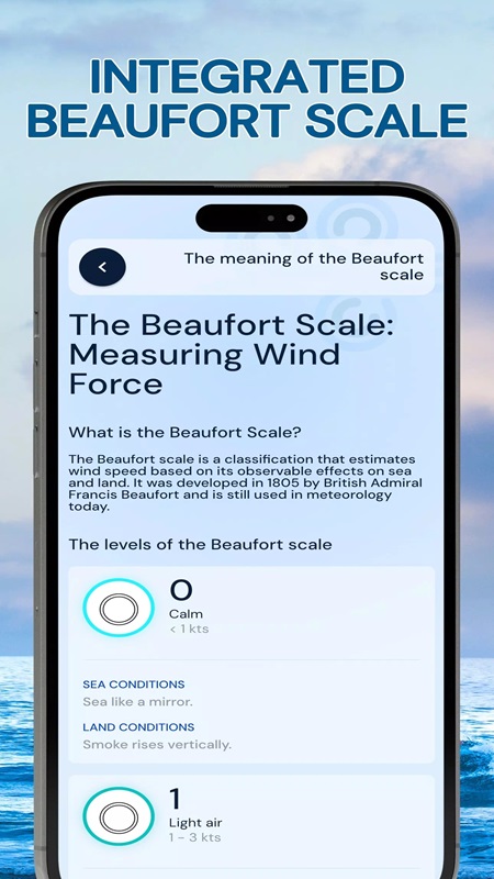 Learn and use the Beaufort scale in Wind Compass Speed, Beaufort MOD APK