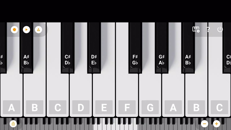 Customize the key split point in Mini Piano Lite MOD APK