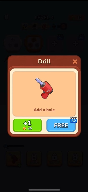 Unlock skills to support you in the levels in Screwdom 3D MOD APK