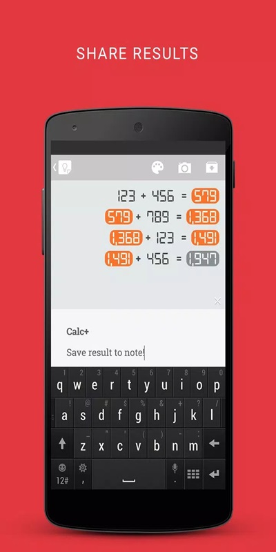 Share quickly to everyone through social networking platforms in FlexCalc MOD APK