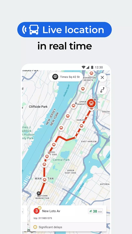 Track your route live on the map in Moovit MOD APK