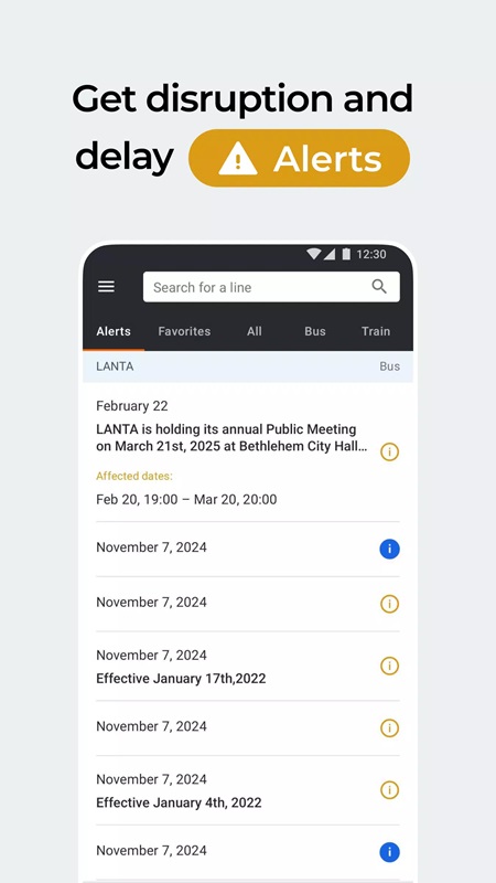 Get full access to route alerts in Moovit MOD APK