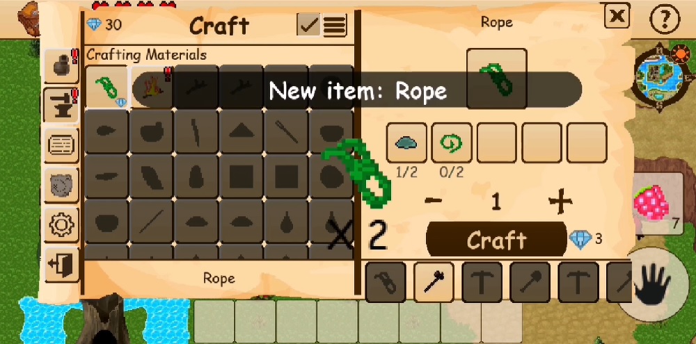Collect items to craft items in Survival RPG 5 MOD APK