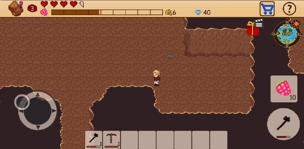 Go to the caves to hunt for treasure in Survival RPG 5 MOD APK