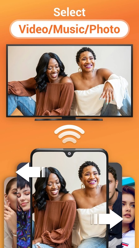 Choose suitable music, videos, images in Cast to TV MOD APK