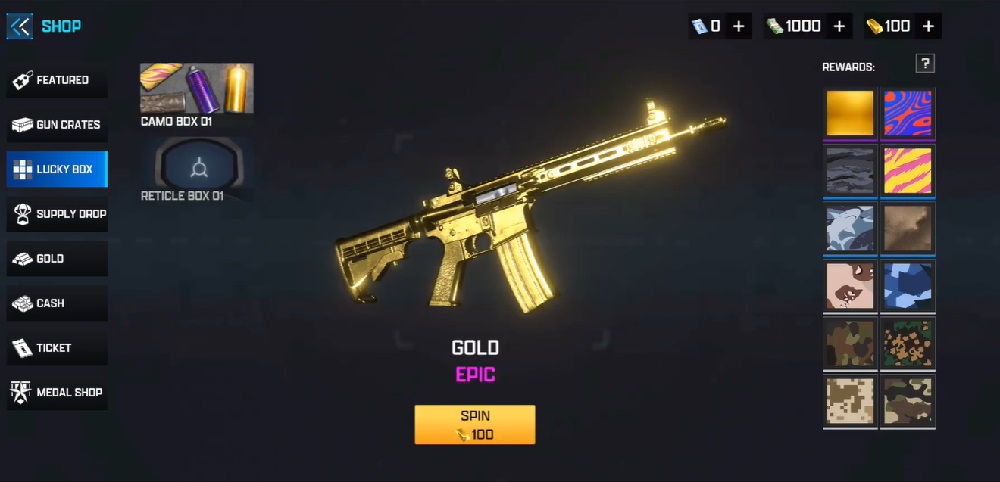 You can choose and replace the color of your gun in Gun Builder ELITE 2 MOD APK