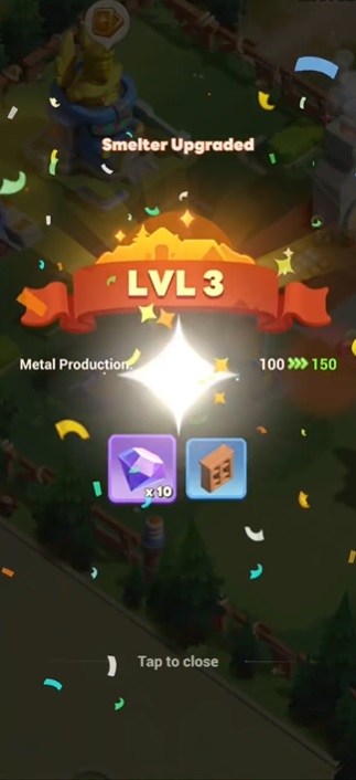 Level up to get some important resources in Tiles Survive MOD APK