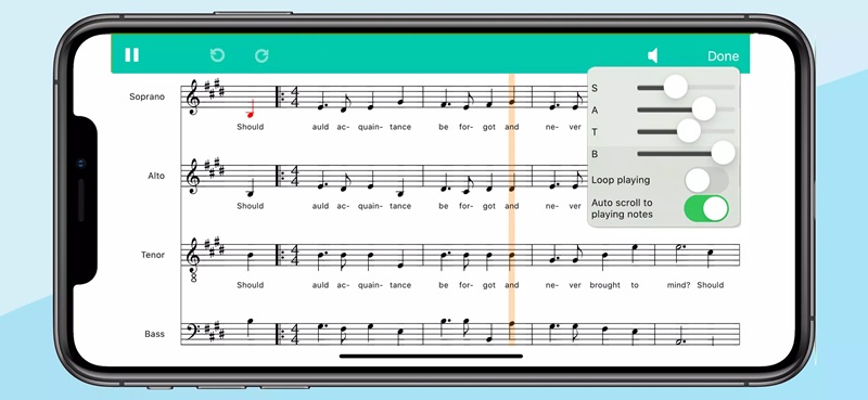 Customize notes and chords in pre-made music in Score Creator MOD APK