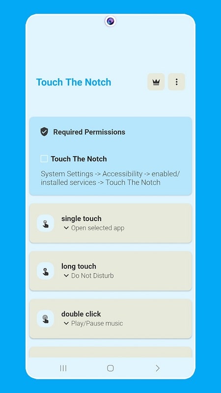 Touch The Notch mod