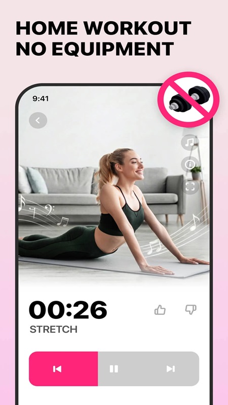Follow the detailed workout instructions for each exercise in Workout for Women MOD APK