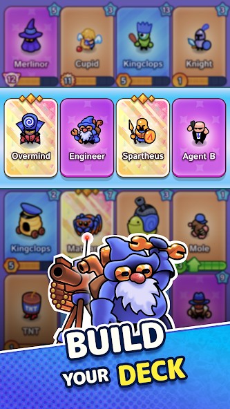 Many types of knights to choose from in Draft Showdown MOD APK