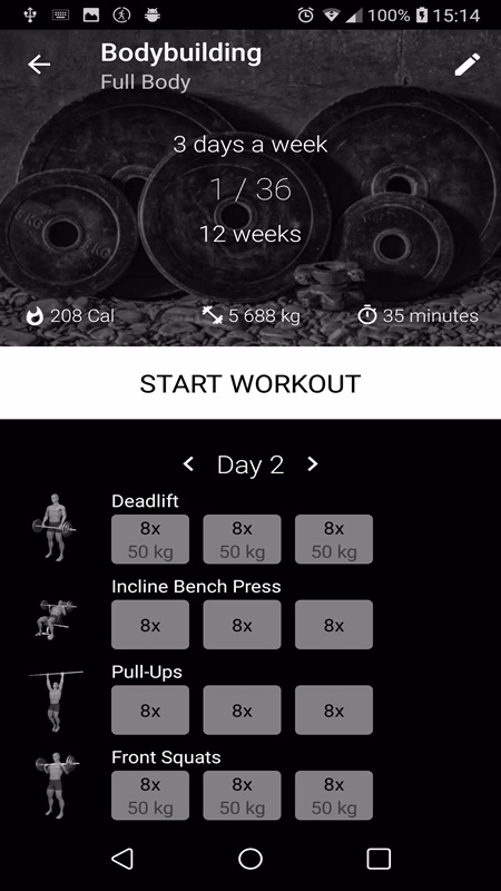 Set up a workout plan to achieve your goals in Bodybuilding. Weight Lifting MOD APK