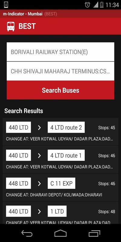Quickly find the best bus on routes in m-Indicator MOD APK