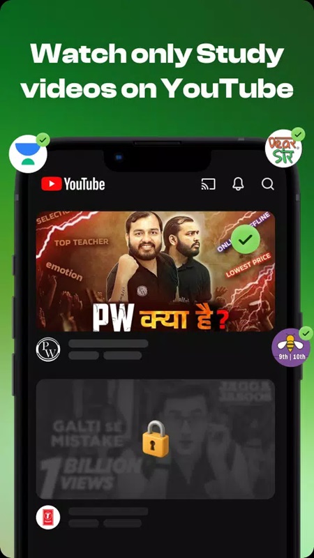 Select the platforms to block to avoid distractions in Regain MOD APK