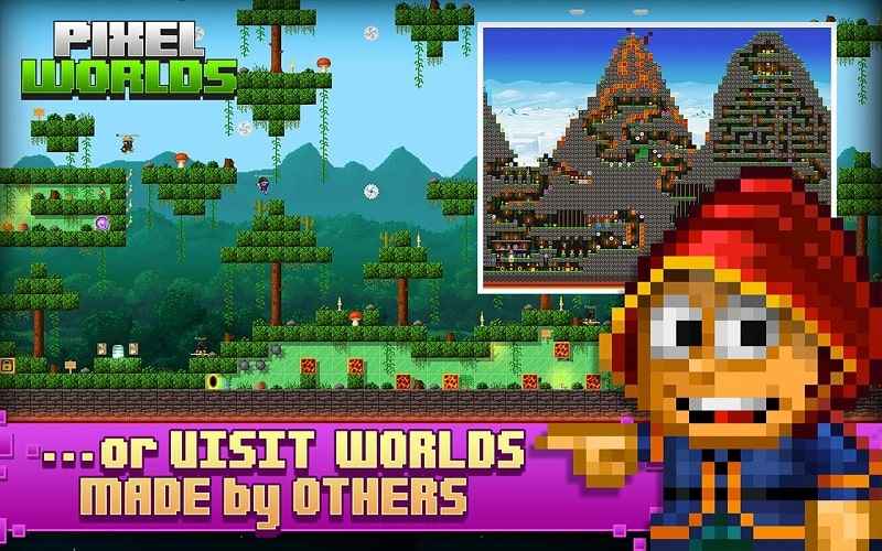 Pixel Worlds MMO Sandbox mod free