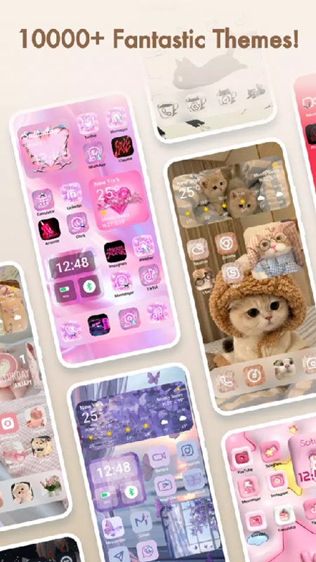 A wide variety of system interface themes are available for you to choose from in Themepack MOD APK