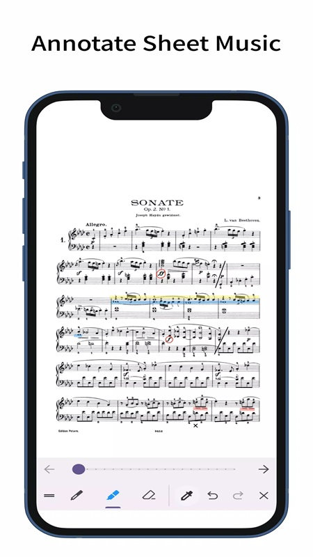 Create individual annotations for each song in ScorePDF MOD APK