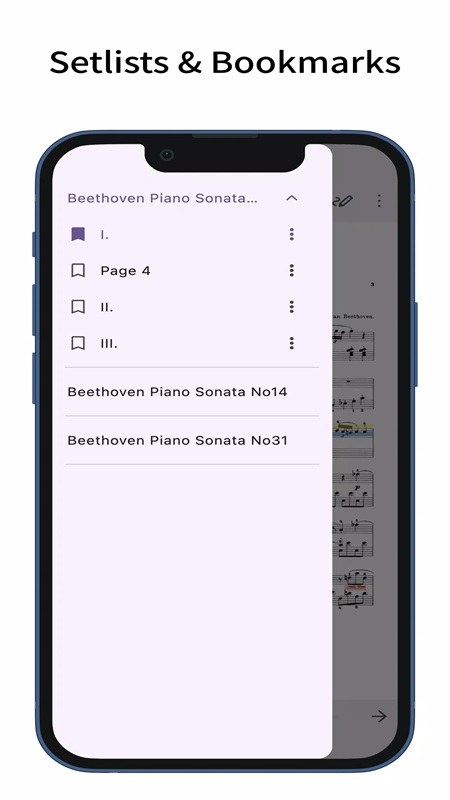 Easily group multiple different songs into the same playlist in ScorePDF MOD APK