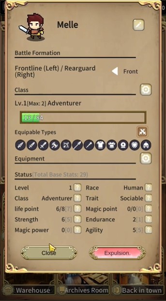 Recruit powerful adventurers in The Silent Archivist MOD APK