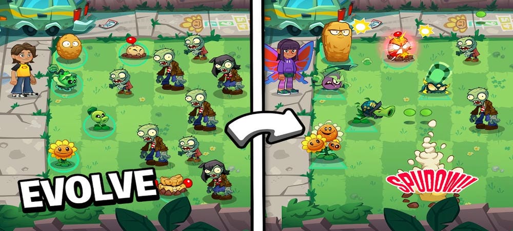 Players will have to upgrade and unlock mutated plants to fight zombies in Plants vs Zombies 3: Evolved MOD APK